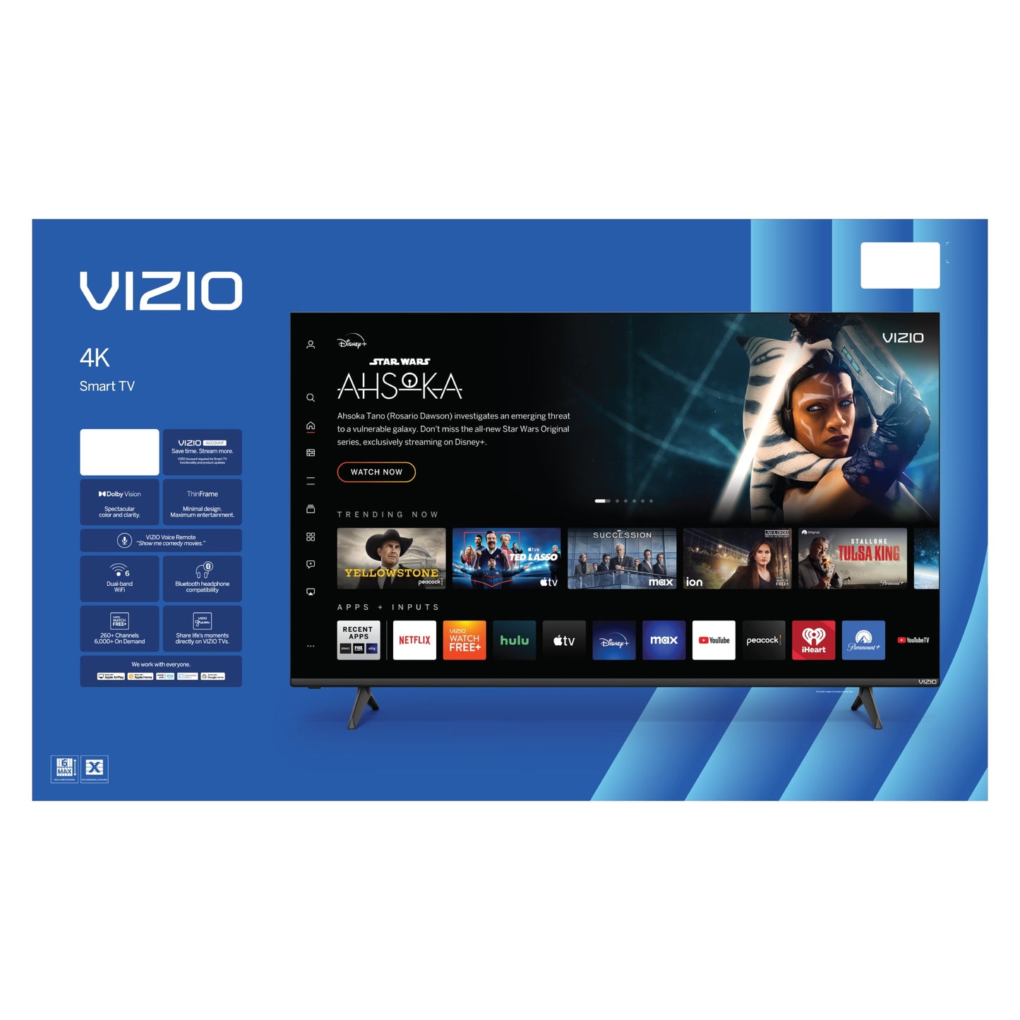 55” Class 4K UHD LED HDR Smart TV (New) V4K55M-08